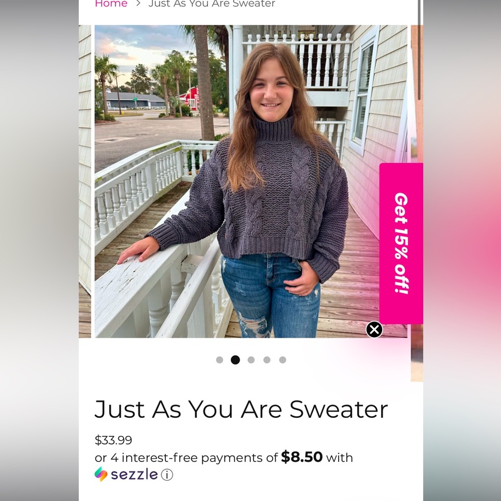 Nwt Cozy Cable Knit Sweater